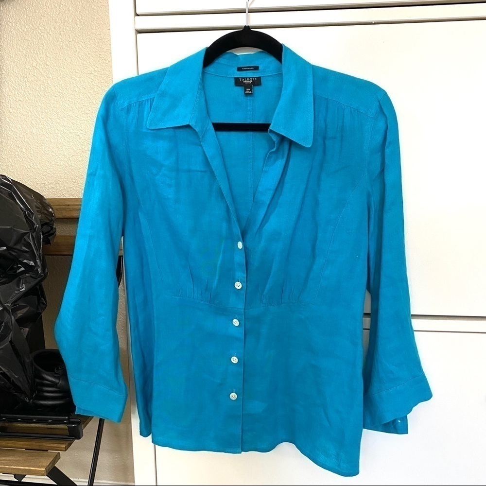Talbots Blue Button Down Shirt